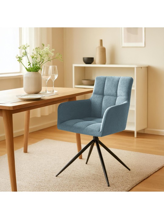 Sarja 2 ruokasalin tuolia Jonah kangas, turkoosi