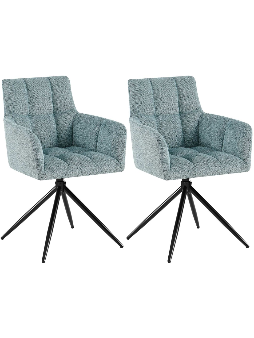 Sarja 2 ruokasalin tuolia Jonah kangas, turkoosi