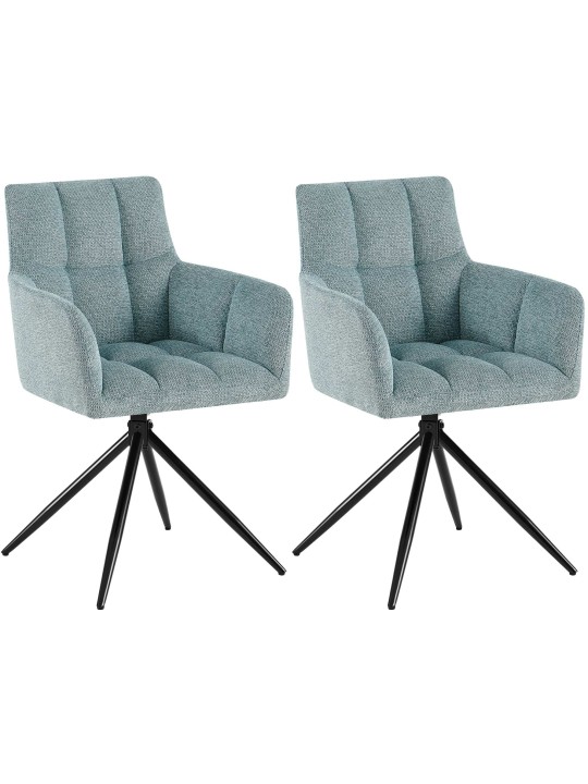 Sarja 2 ruokasalin tuolia Jonah kangas, turkoosi