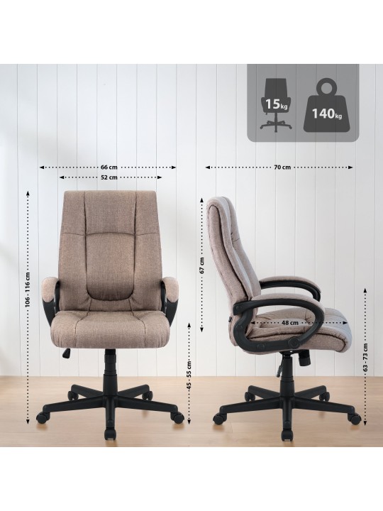 Työtuoli XL Sparta kangasta, taupe Työtuoli XL Sparta kangasta, taupe