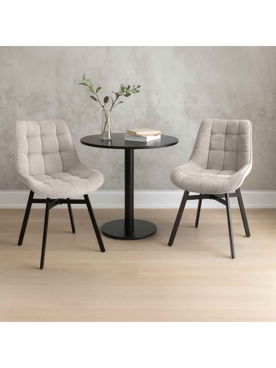 Tuoli Colby kangasta, kermanvärinen