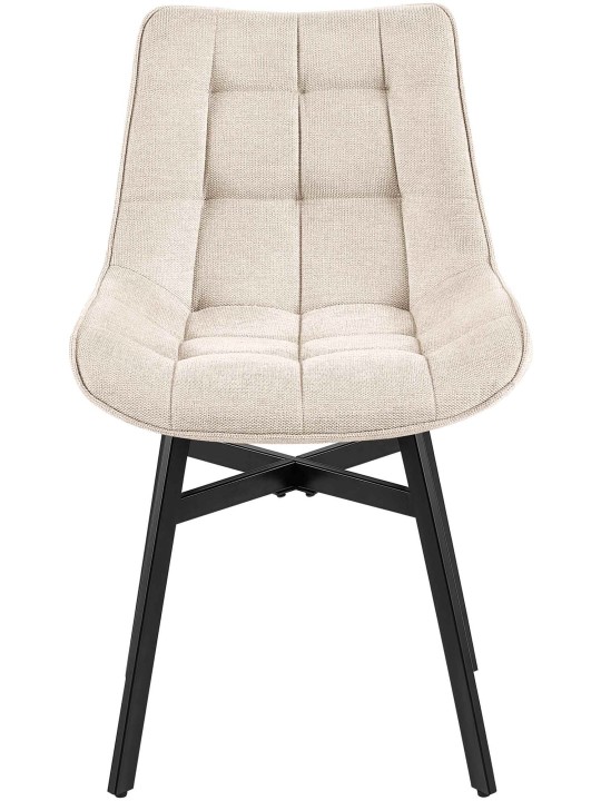 Tuoli Colby kangasta, kermanvärinen