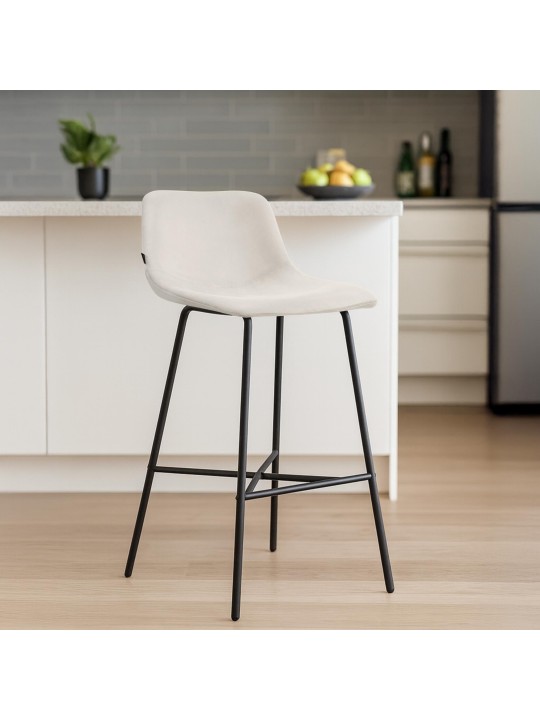 Baarijakkara Altona samettia, kermanvärinen