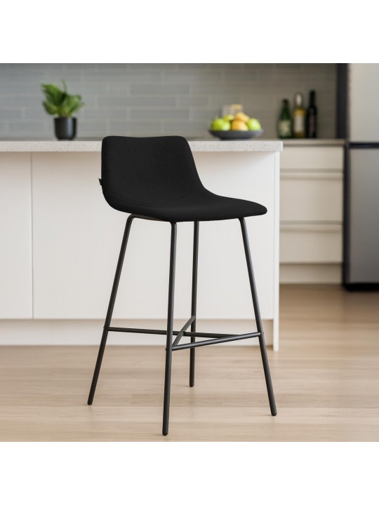 Baarijakkara Altona kangasta, musta