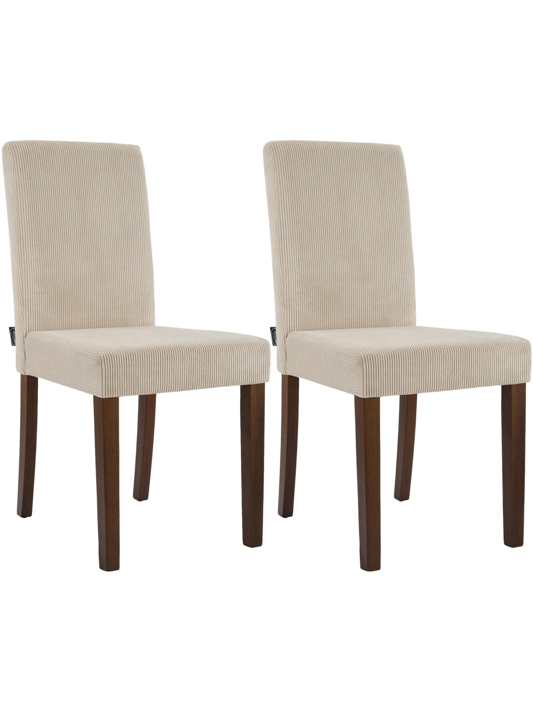 Sarja 2 ruokasalin tuolia Ina Cord antiikki tumma, vaaleanruskea