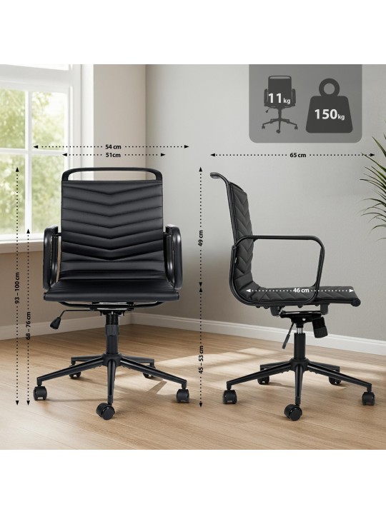 Bakers keinonahkainen työtuoli, musta