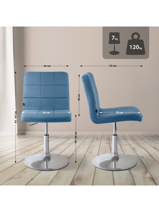 Tuoli Ricky kangasta, sininen