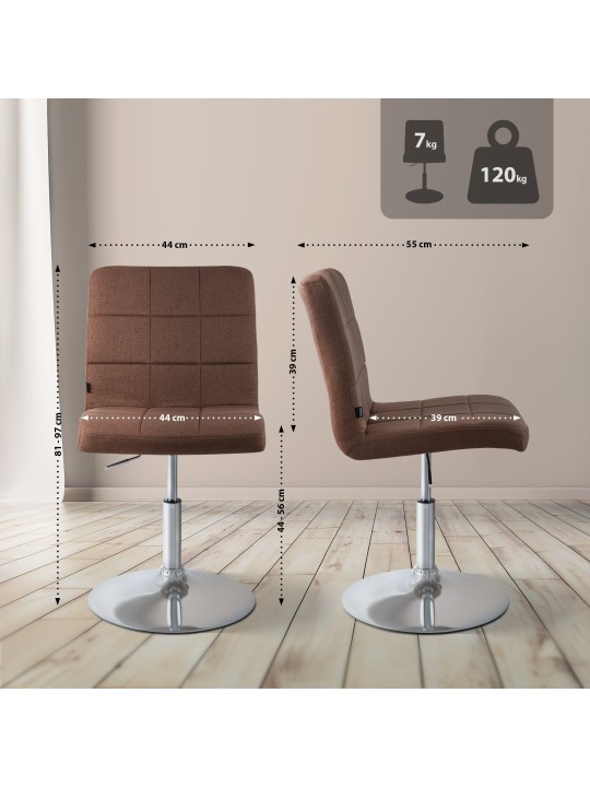 Tuoli Ricky kangasta, ruskea