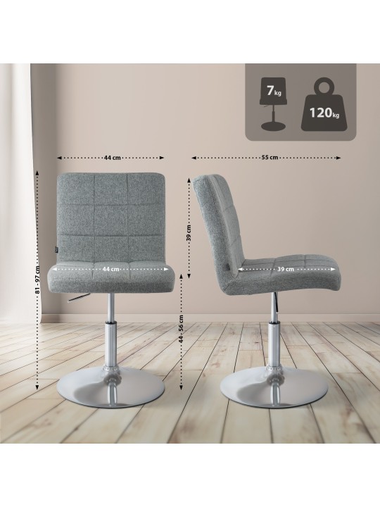 Tuoli Ricky kangasta, harmaa