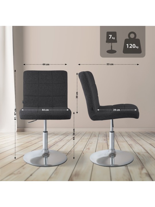 Tuoli Ricky kangasta, musta