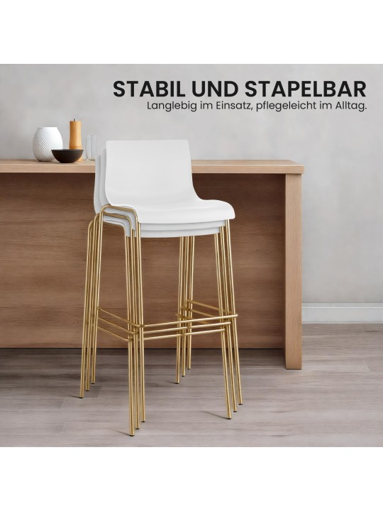 2 baarijakkaran setti Hoover muovia 4 jalkaa kultaa, valkoinen