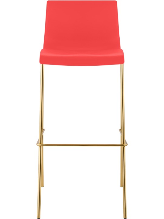 2 baarijakkaran setti Hoover muovia 4 jalkaa kultaa, punainen 2 baarijakkaran setti Hoover muovia 4 jalkaa kultaa, punainen