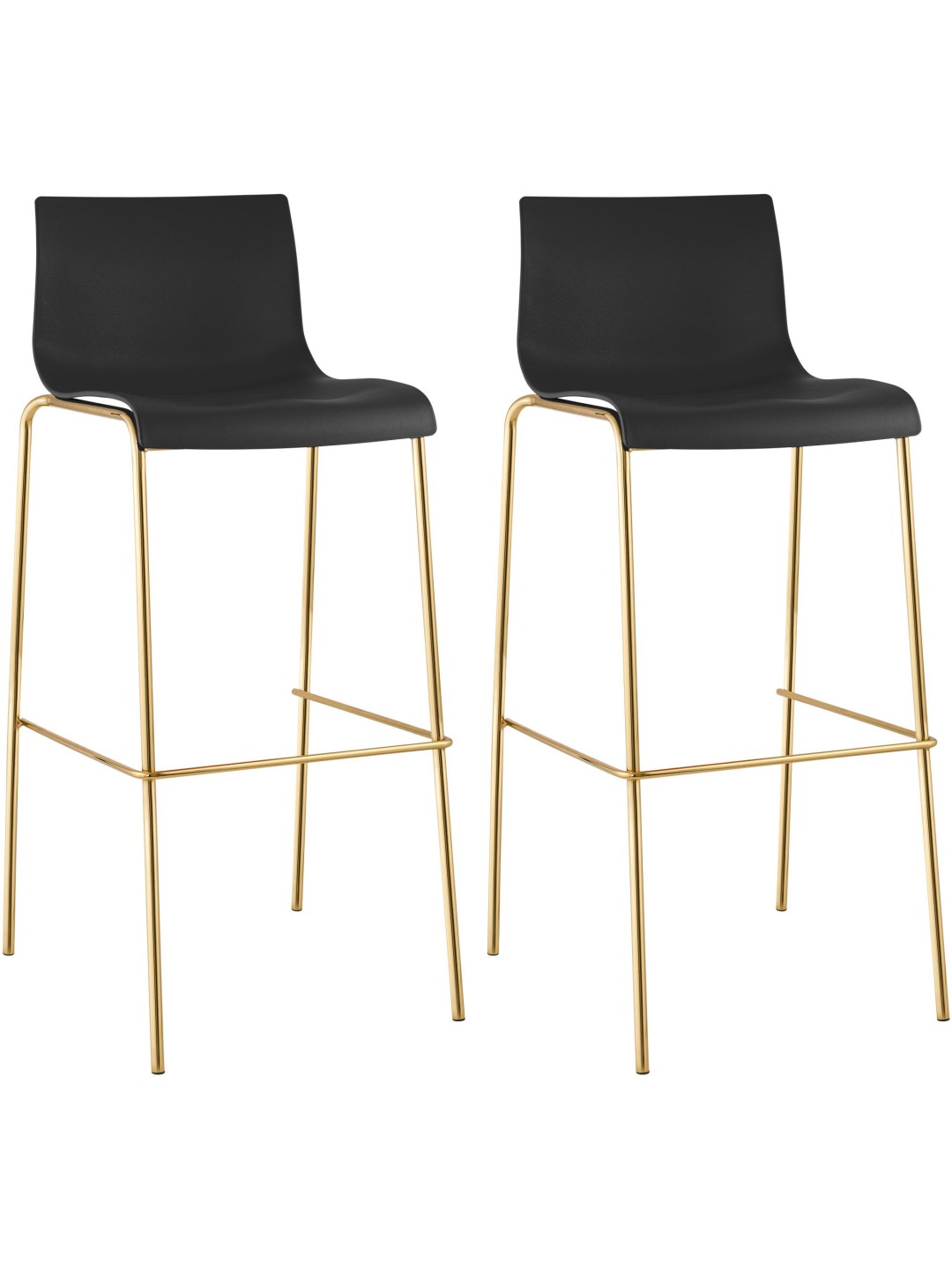 2 baarijakkaran setti Hoover muovia 4 jalkaa kultaa, musta