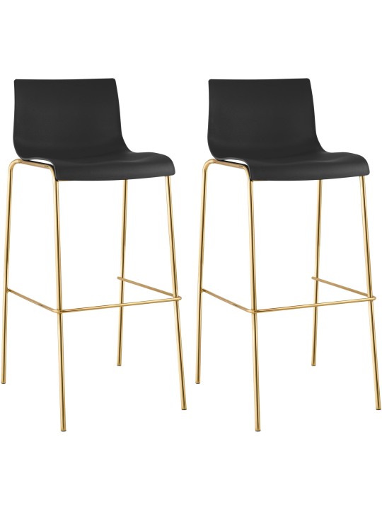 2 baarijakkaran setti Hoover muovia 4 jalkaa kultaa, musta