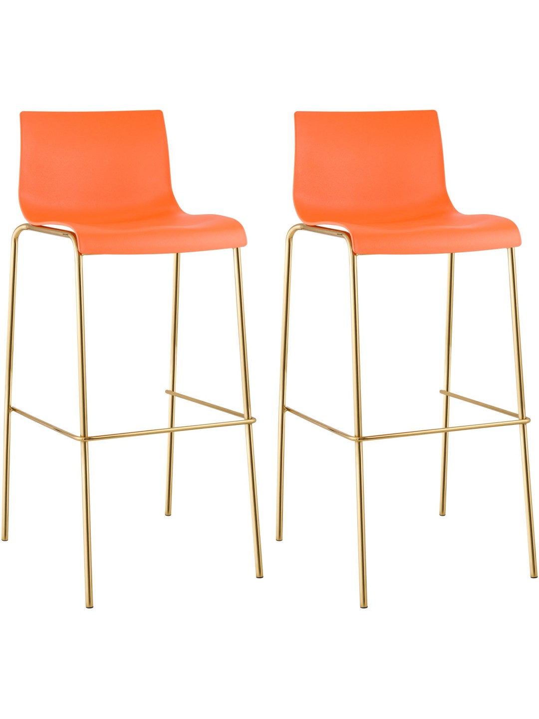 2 baarijakkaran setti Hoover muovia 4 jalkaa kultaa, oranssi