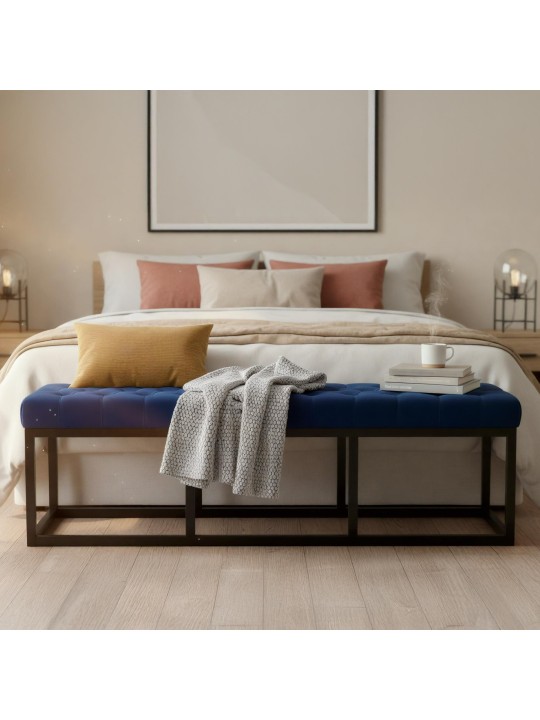 Penkki Polson samettia 150 cm, sininen