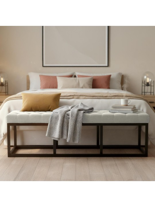 Penkki Polson samettia 150 cm, kermanvärinen