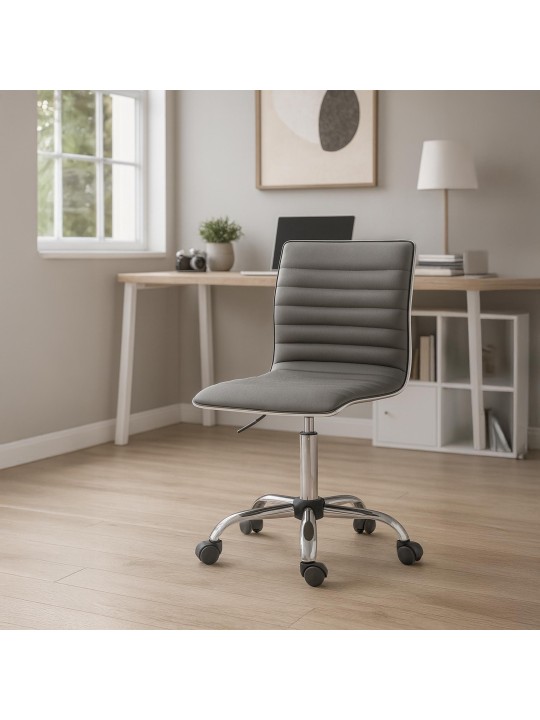 Työjakkara Alamosa keinonahkaa, harmaa