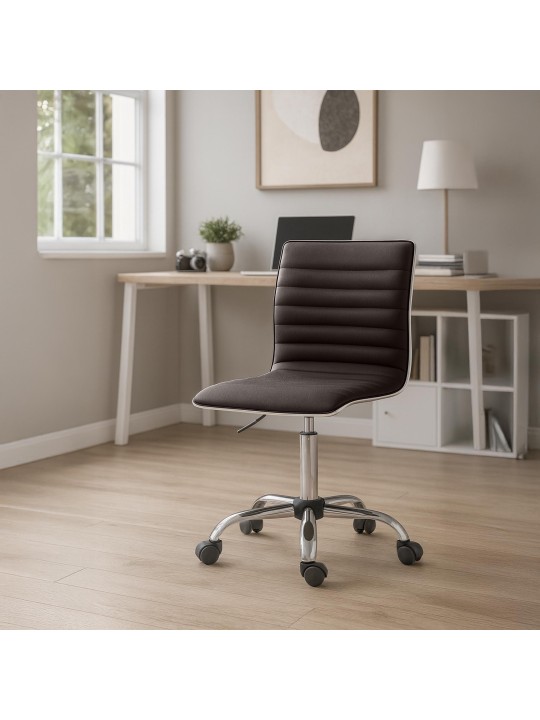 Työjakkara Alamosa keinonahkaa, ruskea