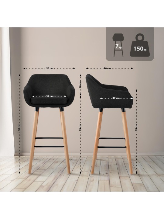 Baarijakkara Grant-kangas, musta Baarijakkara Grant-kangas, musta