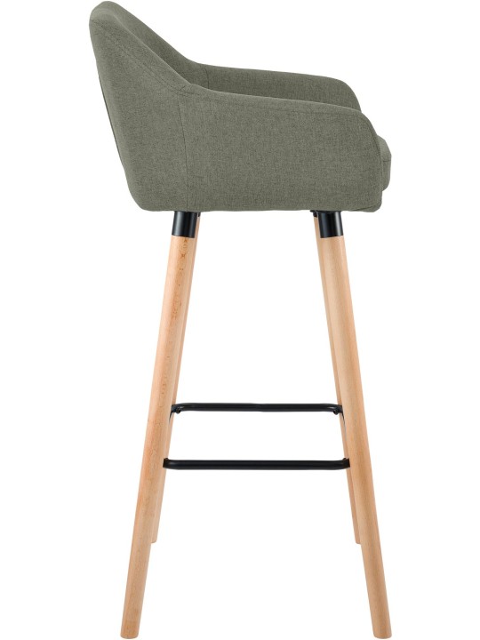 2 baarijakkaran setti Grant kangas, vaaleanharmaa