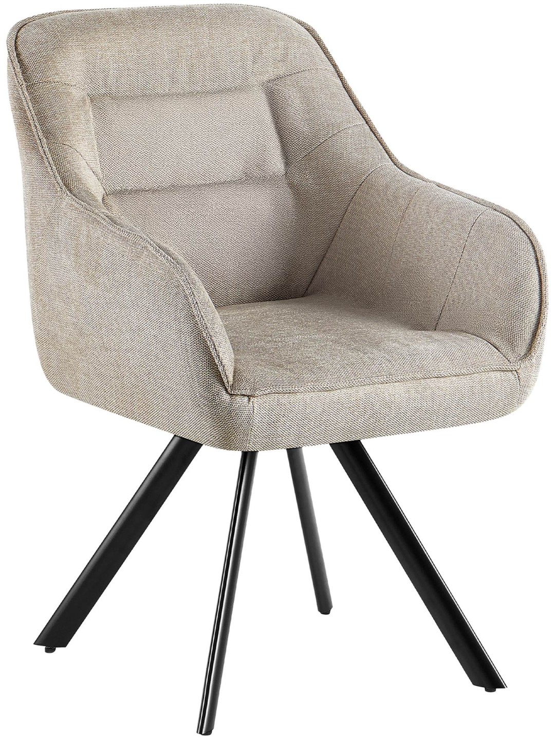 Tuoli Pettuli kangasta, kermanvärinen