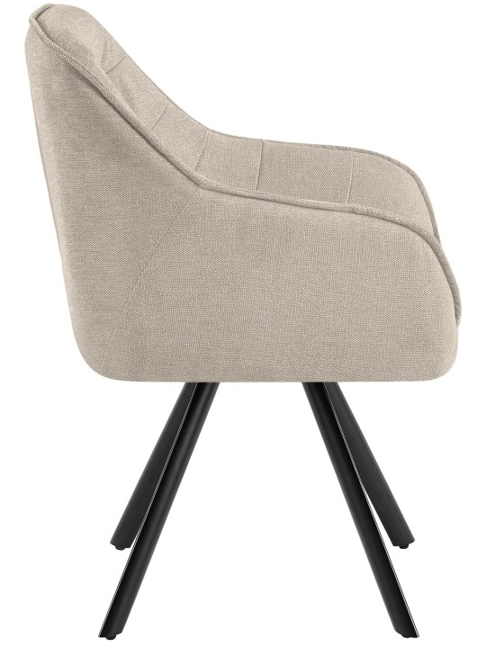 Tuoli Pettuli kangasta, kermanvärinen