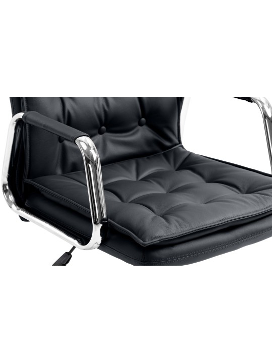 Työtuoli Sotira aitoa nahkaa, musta