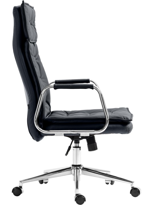 Työtuoli Sotira aitoa nahkaa, musta