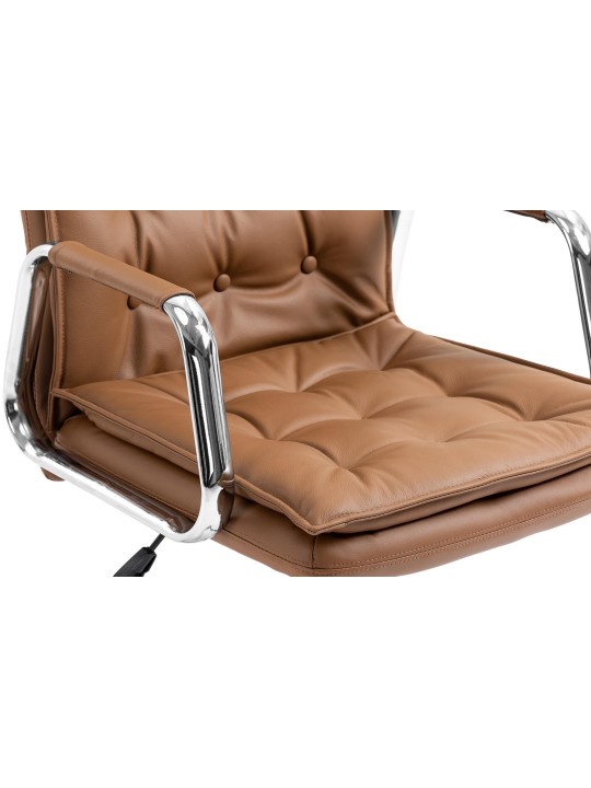 Työtuoli Sotira aitoa nahkaa, vaaleanruskea