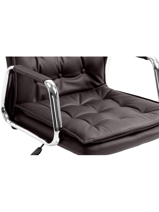 Työtuoli Sotira aitoa nahkaa, ruskea