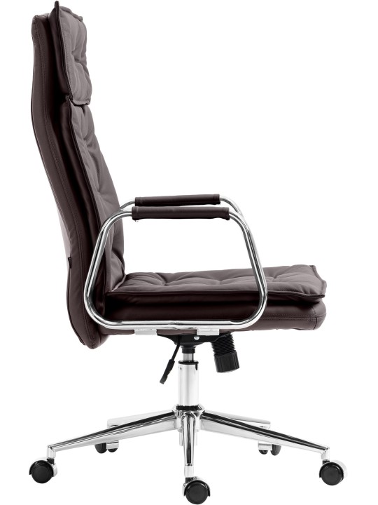 Työtuoli Sotira aitoa nahkaa, ruskea