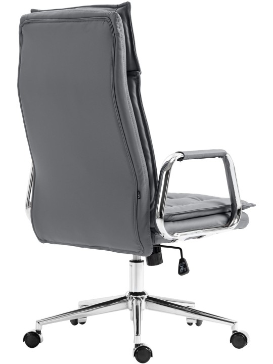 Työtuoli Sotira aitoa nahkaa, harmaa