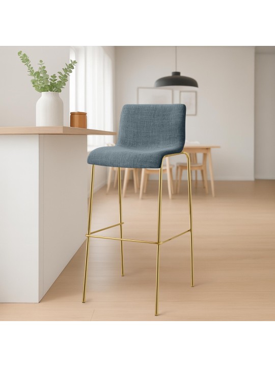 Baarijakkara Hoover-kangas, 4 jalkaa kultaa, sininen