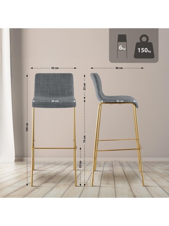 Baarijakkara Hoover-kangas, 4 jalkaa kultaa, vaaleanharmaa