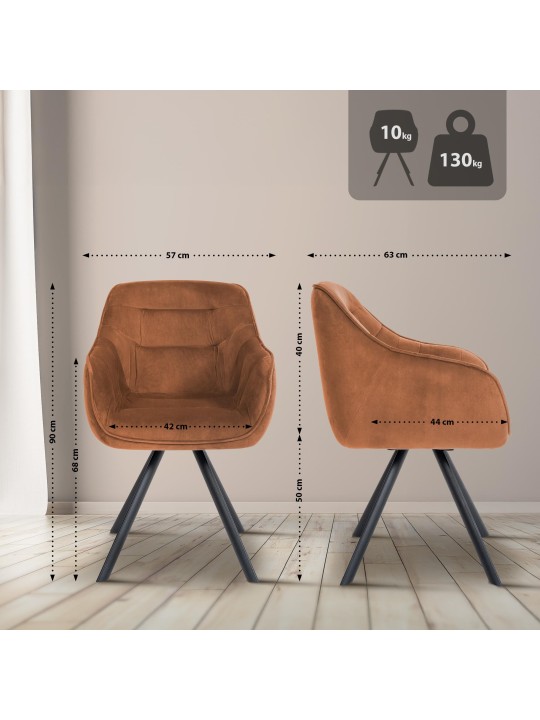 Russel samettituoli, kahvi