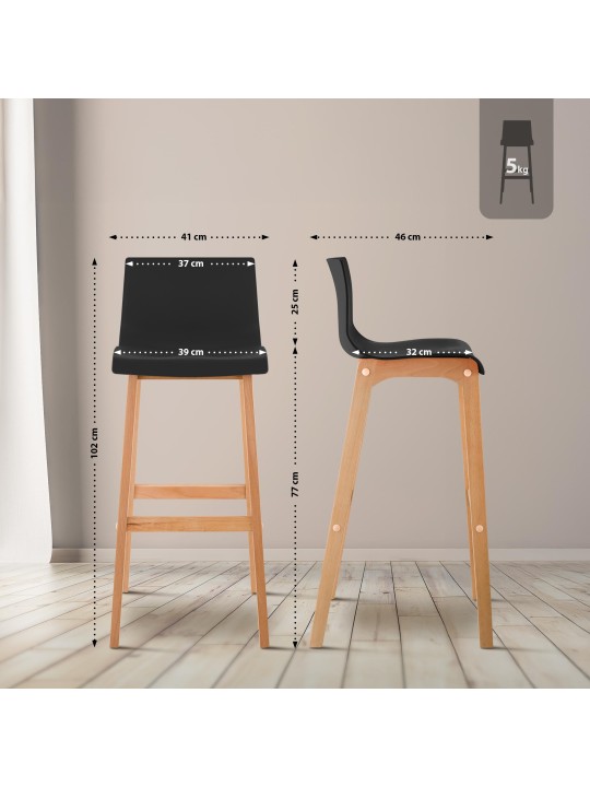 Baarijakkara Hoover Natura 4-jalkainen runko, musta