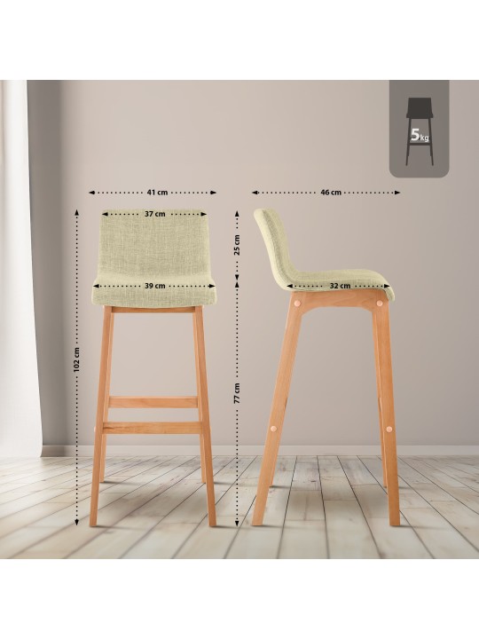 Baarijakkara Hoover-kangas Natura, kermanvärinen