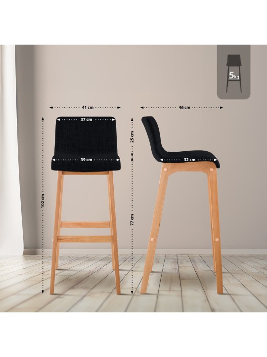 Baarijakkara Hoover-kangas Natura, musta