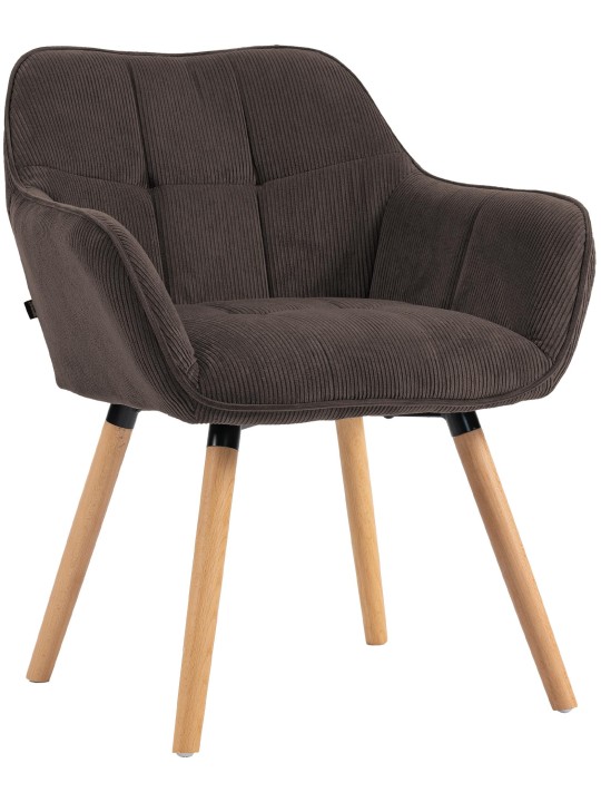 Ruokailuhuoneen tuoli Vienna Cord luonnollinen, ruskea