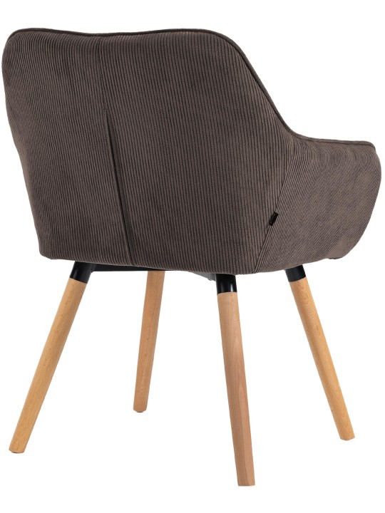 Ruokailuhuoneen tuoli Vienna Cord luonnollinen, ruskea