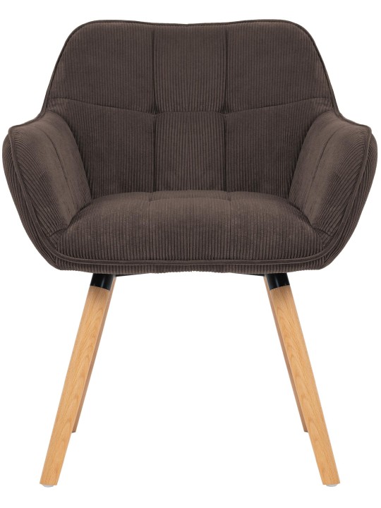 Ruokailuhuoneen tuoli Vienna Cord luonnollinen, ruskea