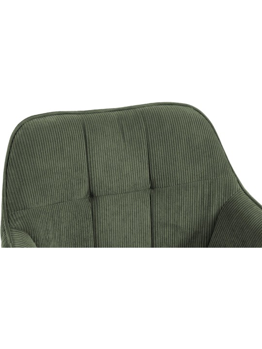 Ruokailuhuoneen tuoli Vienna Cord luonnollinen, vihreä