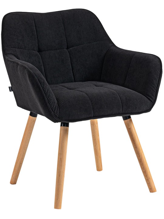 Ruokailuhuoneen tuoli Vienna Cord luonnollinen, musta
