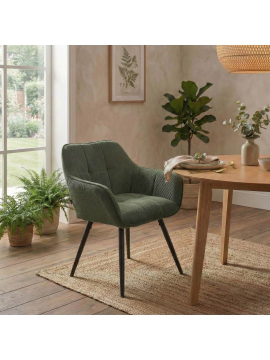 Vienna Cord ruokapöydän tuoli, vihreä